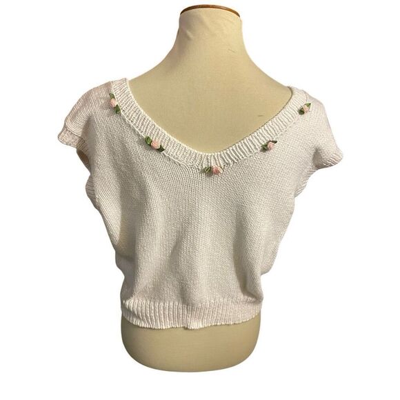 Baa Baa Black Sheep Handmade in Australia White V-Neck Short Sleeve 100% Austral - Picture 8 of 12